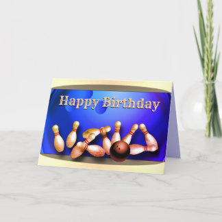 Cartão Feliz Boliche de aniversário