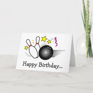 Cartão Feliz Boliche de aniversário da gangue inteira