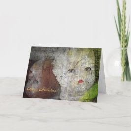 Cartão Feliz boneca de Halloween