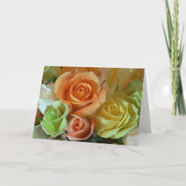 Cartão Feliz Buquê de aniversário de Rosas