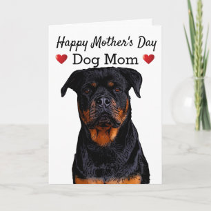 Cartão Feliz Cachorro Dia de as mães Mãe Rottweiler