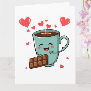 Cartão Feliz Café & Chocolate – Valentim Fofo