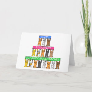 Cartão Feliz Caricatura de Professores