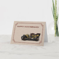 Feliz Carro vintage de aniversário