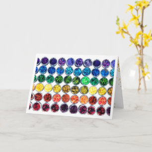 Cartão Feliz Celebração de Aniversário do Colorful Sequin