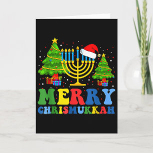 Cartão Feliz Chrismukkah 2024 Feliz Hanukkah Natal Sa