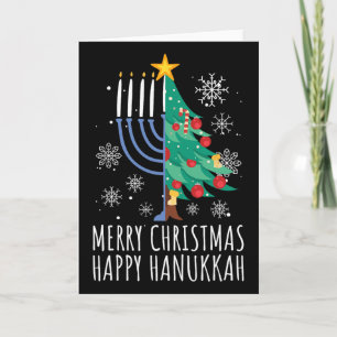 Cartão Feliz Chrismukkah Feliz Natal Hanukkah