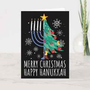 Cartão Feliz Chrismukkah Feliz Natal Hanukkah