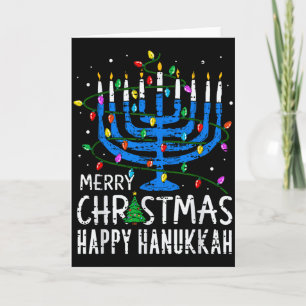 Cartão Feliz Chrismukkah Feliz Natal Hanukkah Chanuka