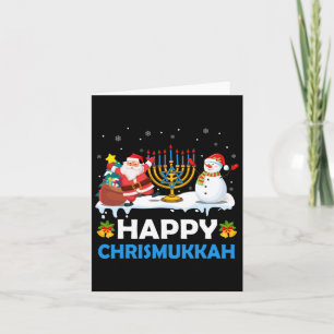 Cartão Feliz Chrismukkah Hanukkah Divertimento Feliz Jude