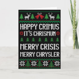 Cartão Feliz Chrysler - Feliz Crimus, Feliz Crises Xmas