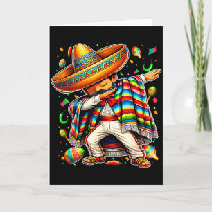 Cartão Feliz cinco de maio rapaz dançando homem mexicano