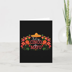 Cartão Feliz Cinco De Mayo Com Guitarra Cactus Sombrero M