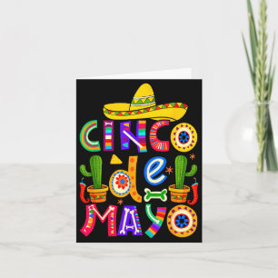 Cartão Feliz cinco de mayo festa esquadrão 5 de maio mexi