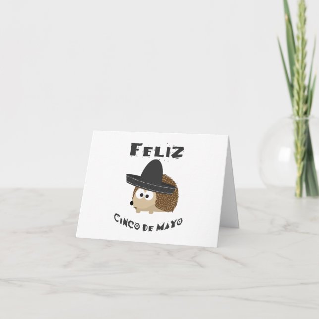 Cartão Feliz Cinco de Mayo - ouriço (Frente)