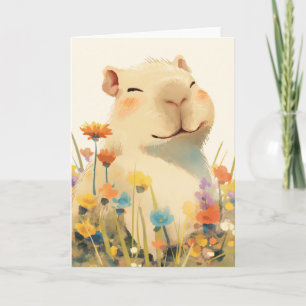 Cartão Feliz como Capivara