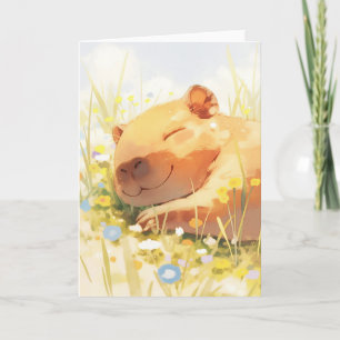 Cartão Feliz como uma Capivara