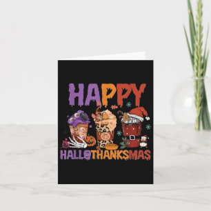Cartão Feliz Cristo de Ação de Graças de Halloween de Hal