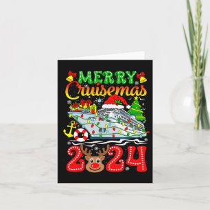 Cartão Feliz Cruisemas 2024 Cruise Christmas Rudolph Xmas