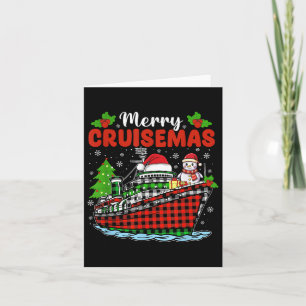 Cartão Feliz Cruisemas Cruzam a Família Natal Xmas Pajam