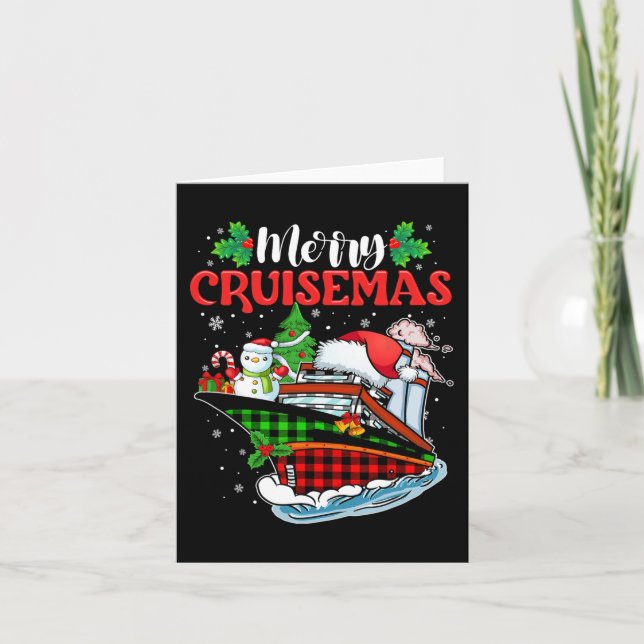 Cartão Feliz Cruisemas Família Cruise Natal 2023 Diversão (Frente)