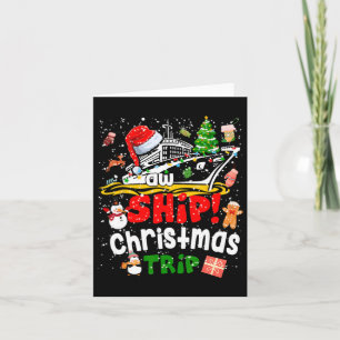 Cartão Feliz Cruisemas Funny Cruise Ship Family Natal
