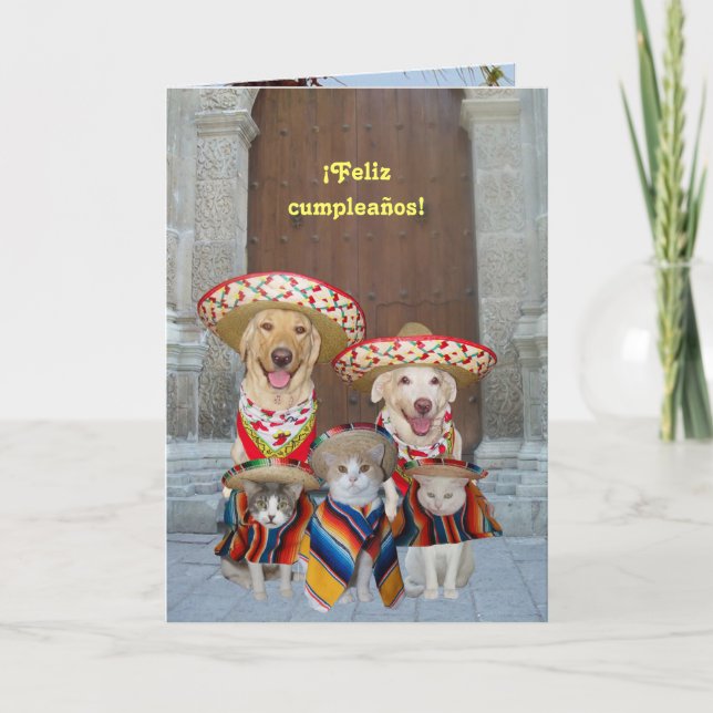 Cartão Feliz cumpleaños! (Frente)