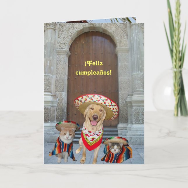 Cartão Feliz cumpleaños! (Frente)