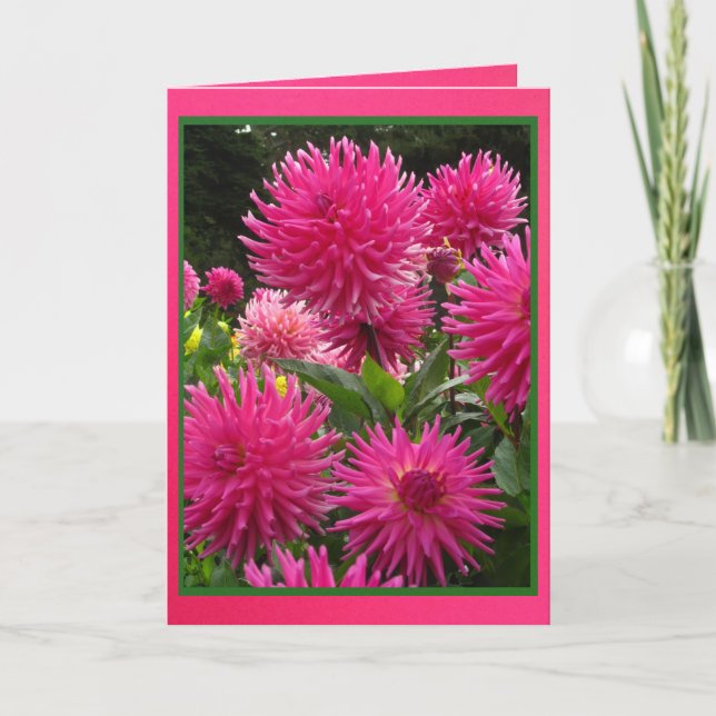 Cartão - Feliz Cumpleaños a mi Tía - Las Dalias (Frente)