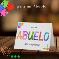 Feliz Cumpleaños Abuelo Letras Whimsical Aniversár