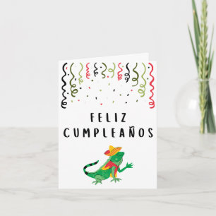 Cartão Feliz cumpleaños Aniversário espanhol