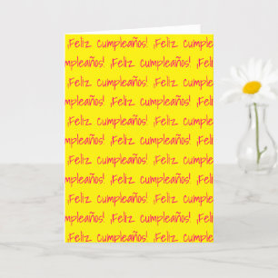 Cartão Feliz Cumpleaños Espanhol Feliz Vazio de aniversár