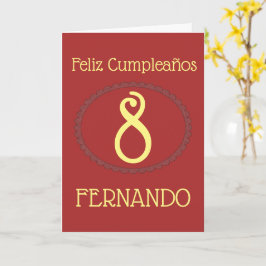 Cartão Feliz Cumpleaños Espanhol Personalizado Aniversári