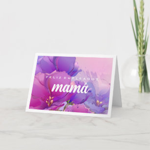 Cartão Feliz Cumpleaños Mamá. Placas de pintura de vent