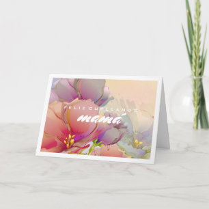 Cartão Feliz Cumpleaños Mamá. Placas de pintura de ventil