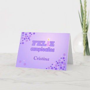 Cartão Feliz cumpleanos personalizou o aniversário espan