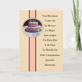 Cartão Feliz Cumpleaños Querida Hermana