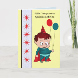 Cartão Feliz Cumpleaños Querido Sobrino