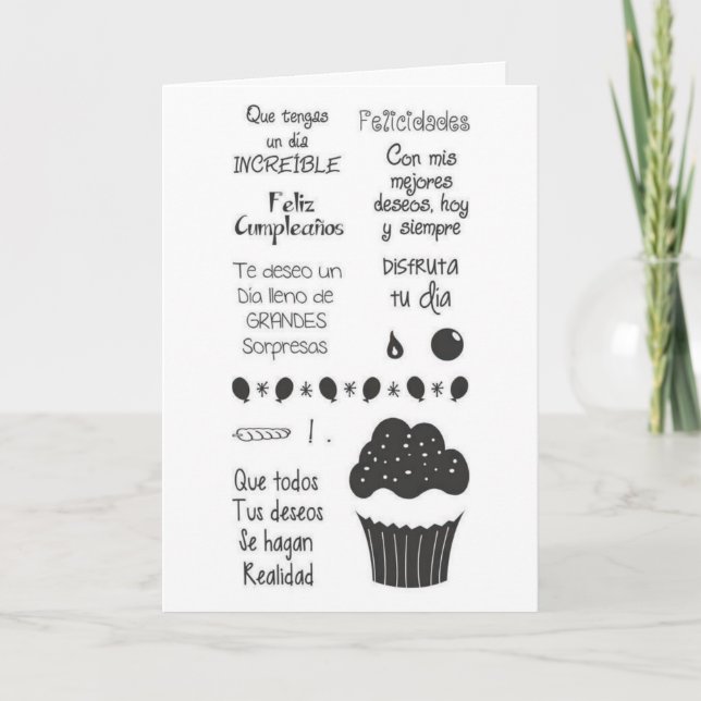 CARTÃO "FELIZ CUMPLIANOS" PARA UM AMIGO ESPECIAL/CUPCAKE (Frente)