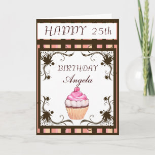 Cartão Feliz Cupcake de aniversário