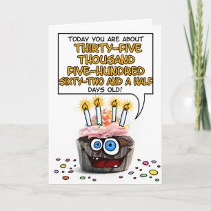 Cartão Feliz Cupcake de aniversário - 97 anos