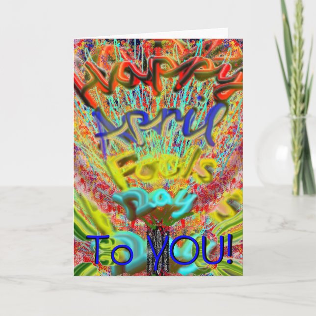 Cartão Feliz de abril do Dia da Bobagem 2014 (Frente)