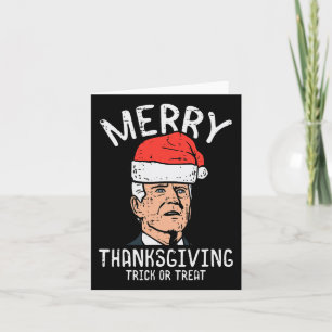 Cartão Feliz De Ação De Graças Ou Tratar Biden Homens Eng