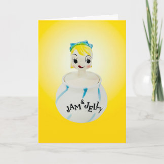 Cartão Feliz de Geléia e Doce Rosto Sorridente