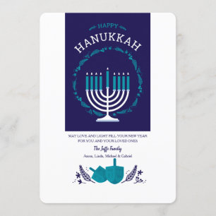 Cartão feliz de Hanukkah