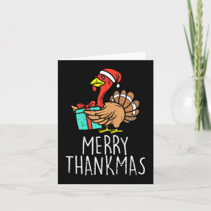 Cartão Feliz de Natal Papais noeis Turquia Dia de Ação de