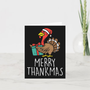 Cartão Feliz de Natal Papais noeis Turquia Dia de Ação de