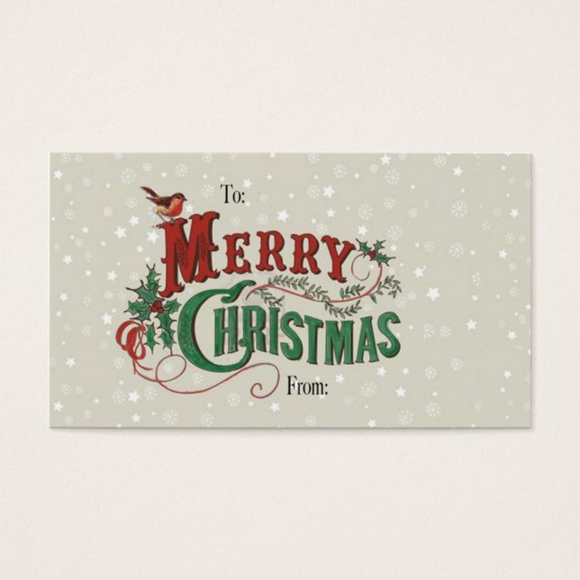 Cartão Feliz de Natal "Para e De" (Frente)