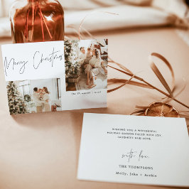 Cartão Feliz de Natal para Férias, Boho Modern