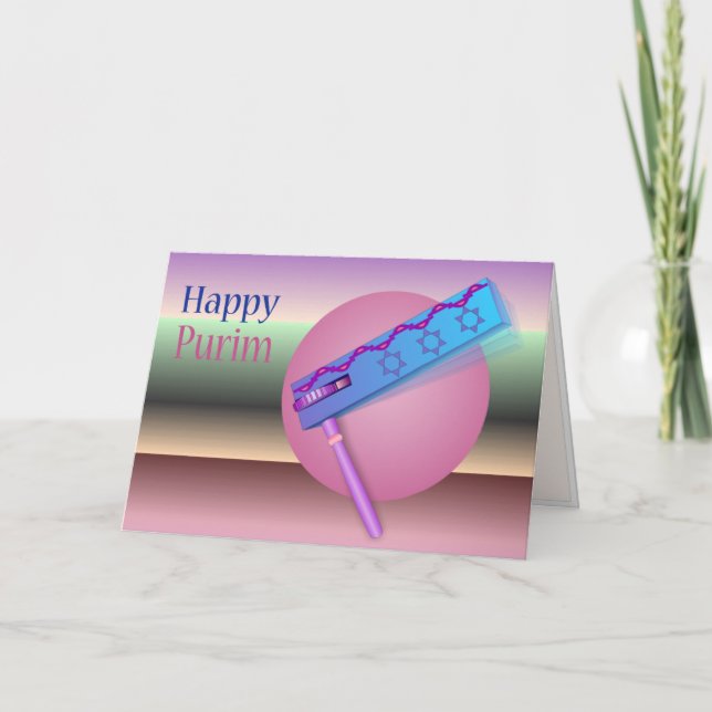 Cartão feliz de Purim (Frente)